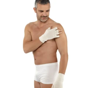 %100 Saf Örgü İpek Antialerjik Parmaksız Egzama Eldiveni