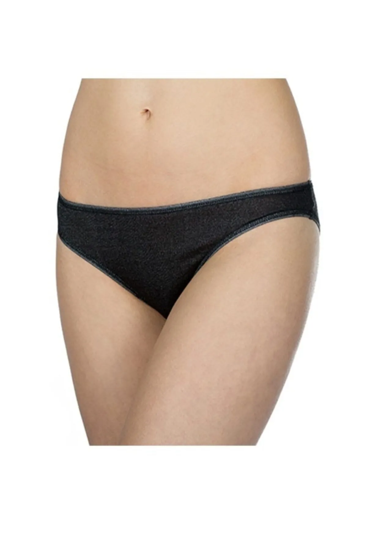 Kadın Siyah Saf İpek Fibroin Slip Intımo